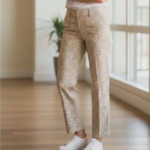 Lilly Pulitzer Pink and Green Patterned Straight Leg Pants